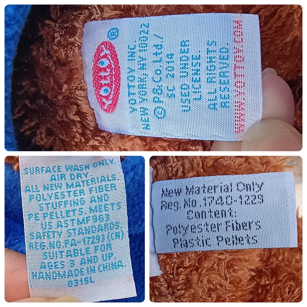 Tottoy Paddington Teddy Bear 10" Plush Stuffed Animal with Blue Coat Red Hat - Picture 15 of 15